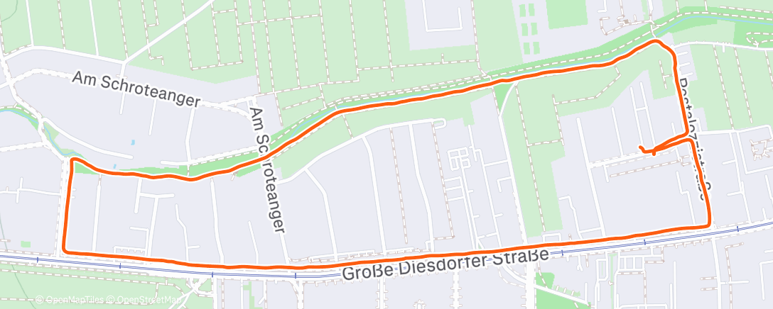 Map of the activity, Kleine Schneehasen-Runde und jetzt Kaffee und Kuchen 🥰
