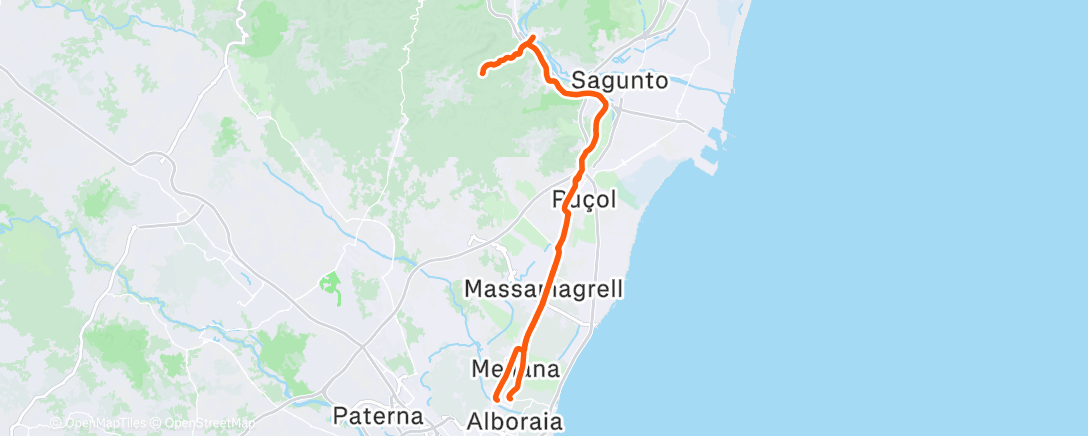 Map of the activity, Morning Ride