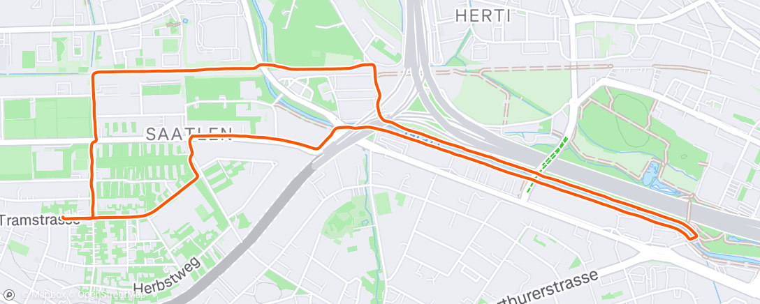 Map of the activity, Family jog