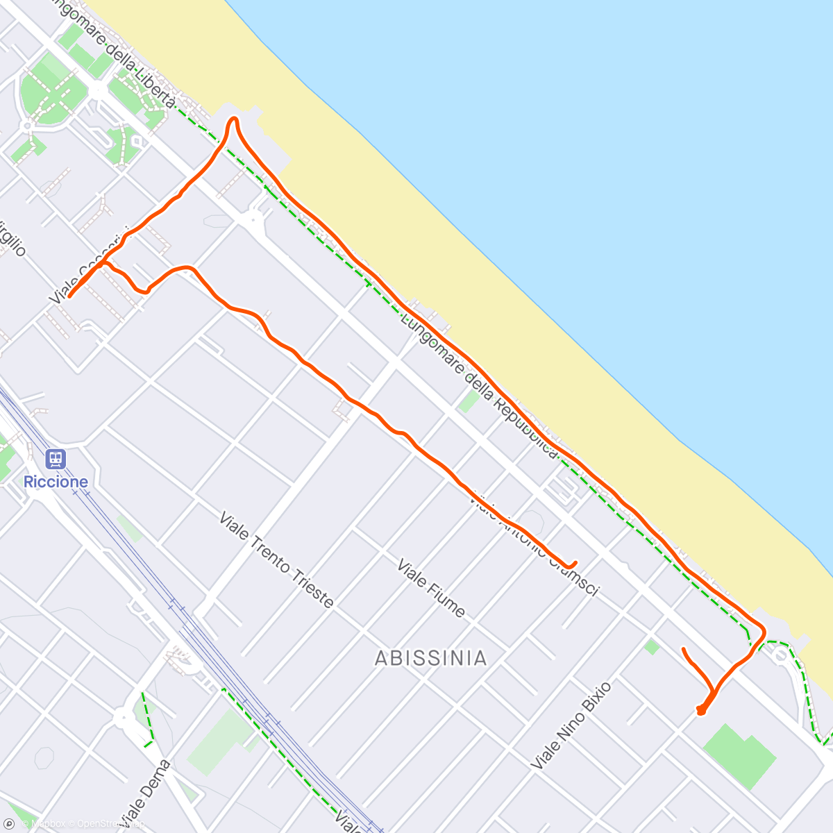 Map of the activity, Gelato walk
