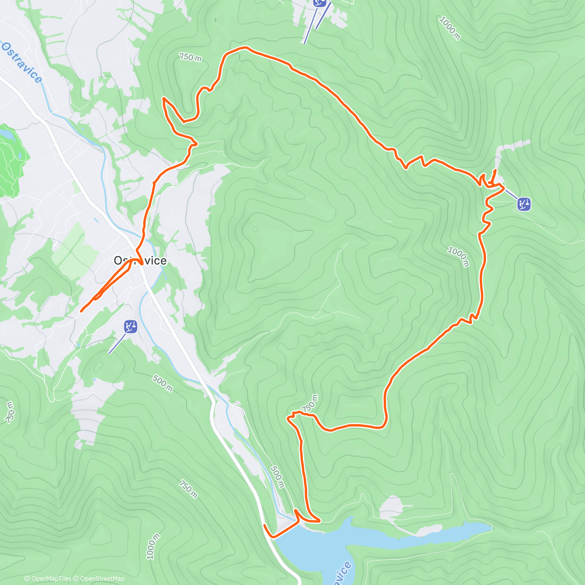 Карта физической активности (Lysa hora)