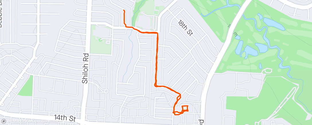 Map of the activity, Grocery walk