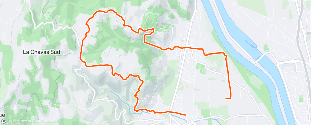 Map of the activity, Trail le midi