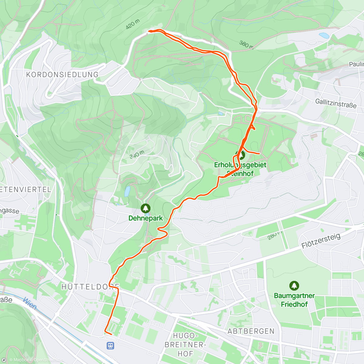 Map of the activity, Trailrunning Workshop #1, Alpenverein Edelweiss