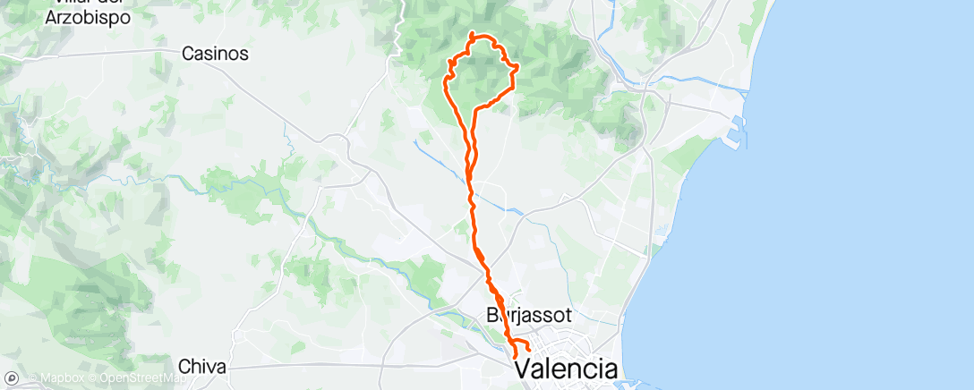 「Bicicleta de montaña vespertina」活動的地圖