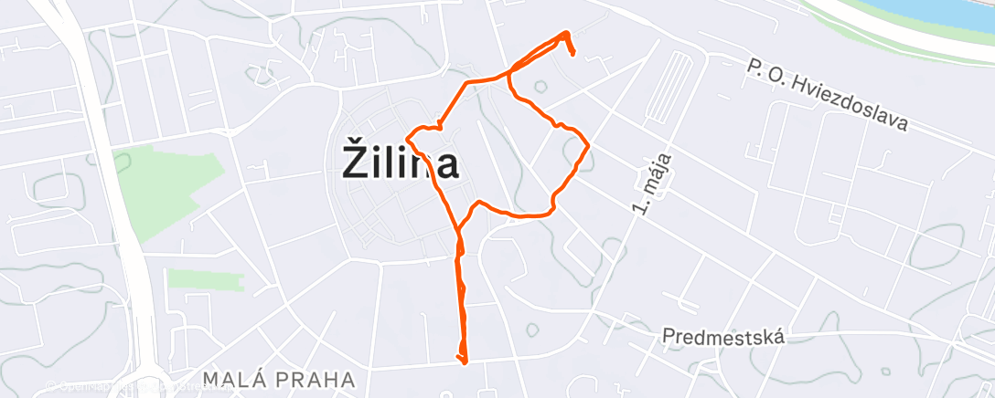 Map of the activity, Afternoon Walk