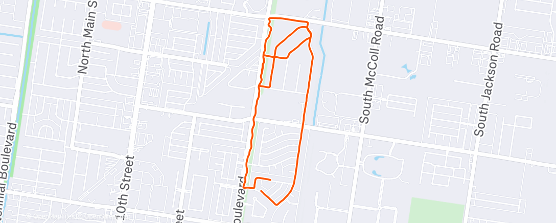 Map of the activity, Lunch Run