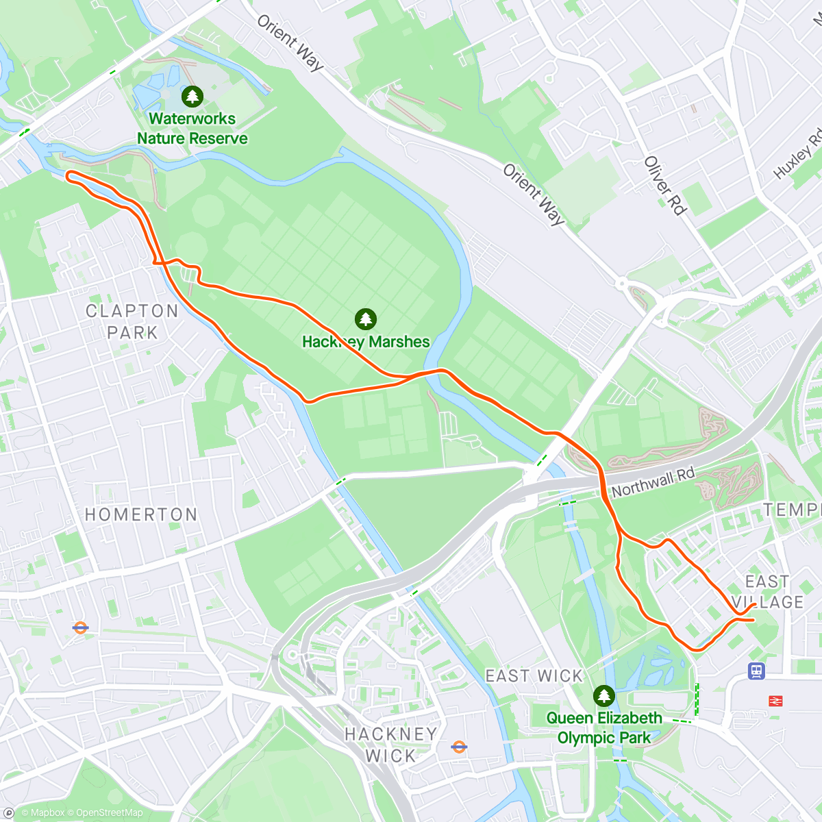 Map of the activity, SLP - Olympic Park Run