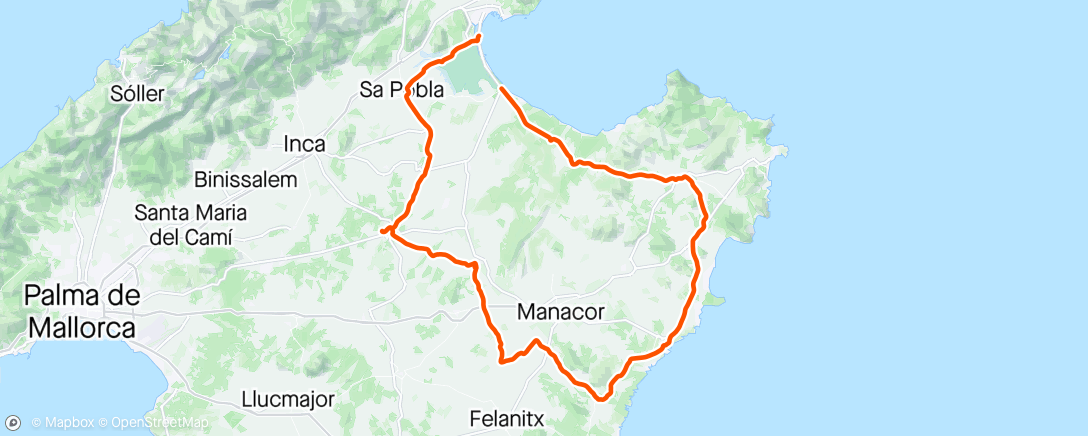 Mapa de la actividad, Mallorca dag 12.