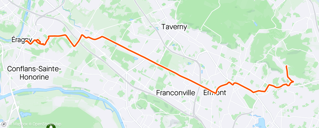 Map of the activity, Vélo taf du vendredi : 3km de commute enfants et le reste en commute taf