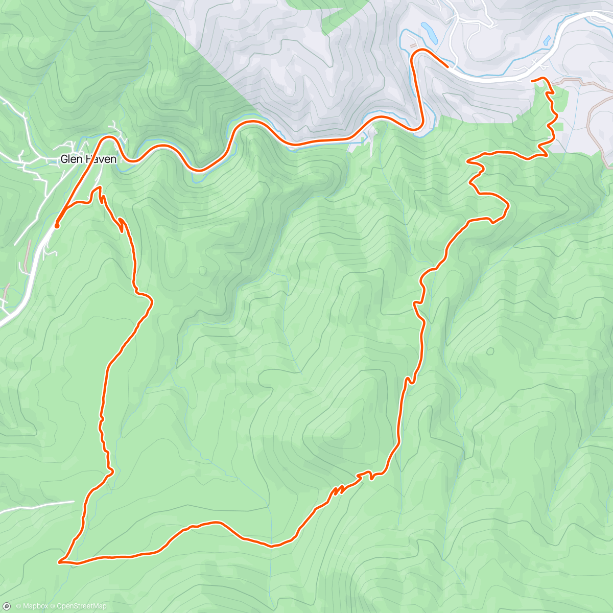 Map of the activity, Crozier Mountain loop
