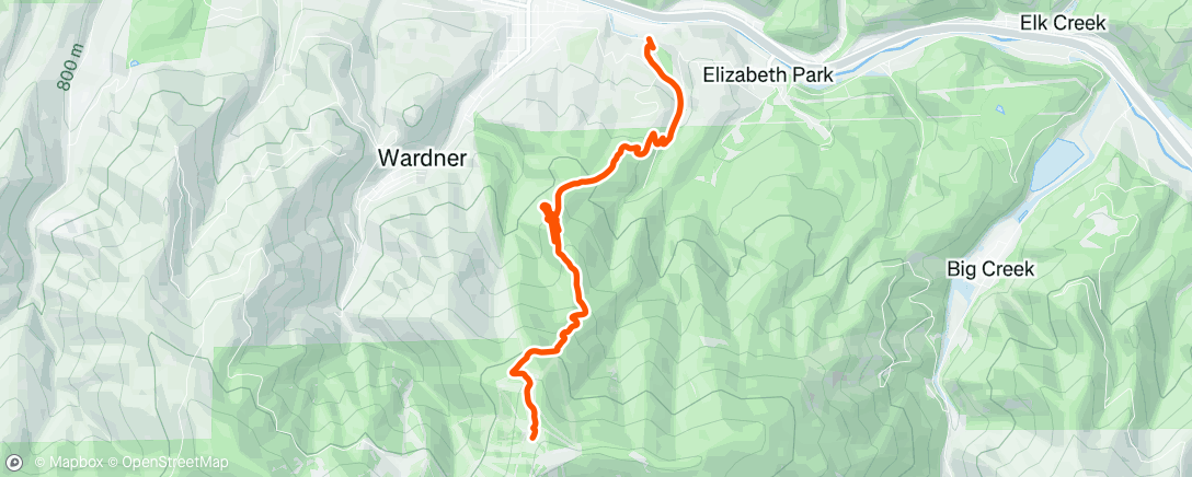 Map of the activity, Nationals Stage 7