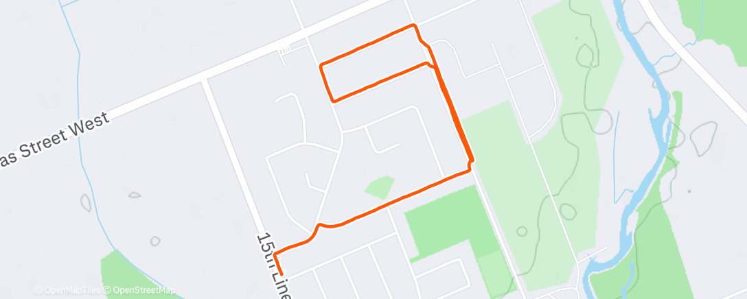 Map of the activity, Night Run