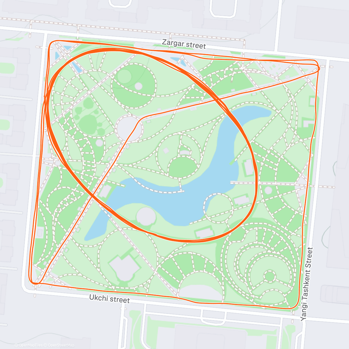 Map of the activity, Утренний забег