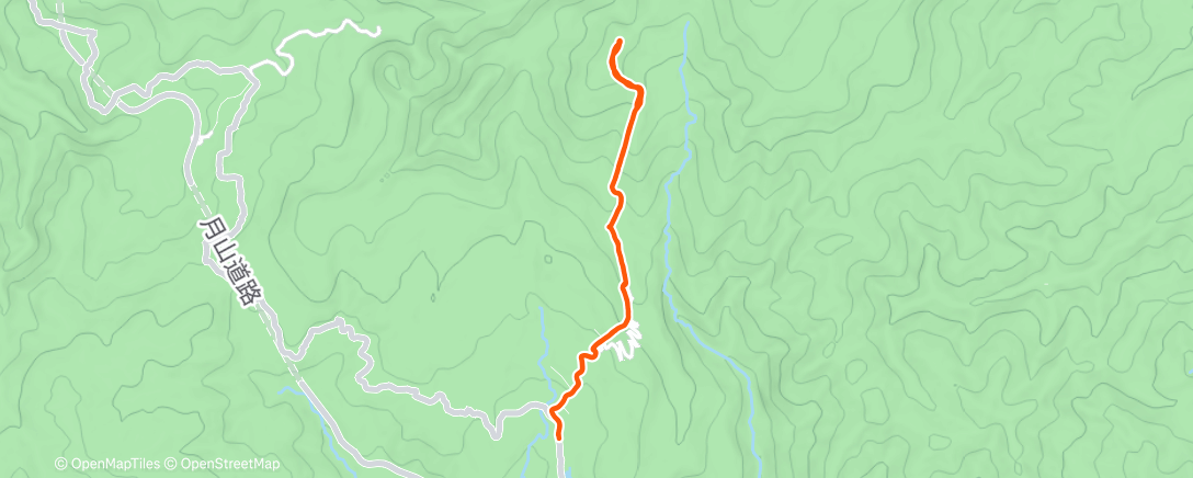 Map of the activity, 月山届かず姥ヶ岳