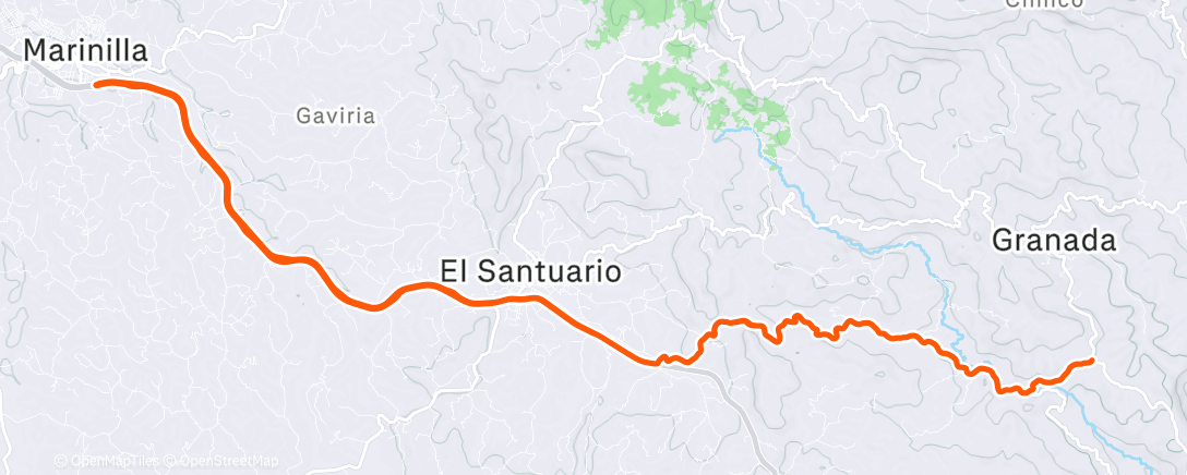 Map of the activity, Lunch Ride