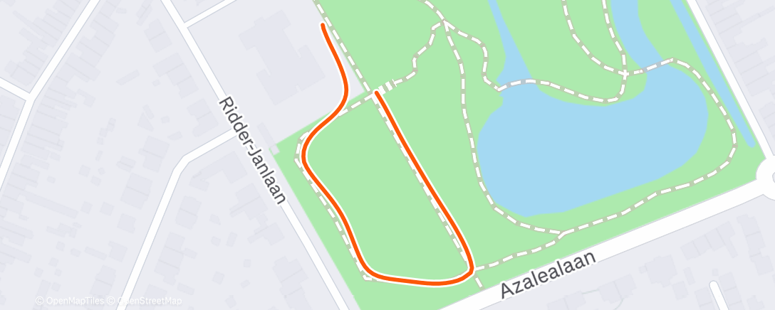 Map of the activity, Afternoon Run