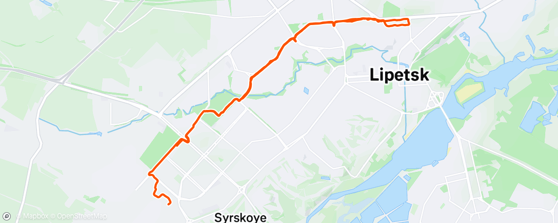 Map of the activity, Morning Run