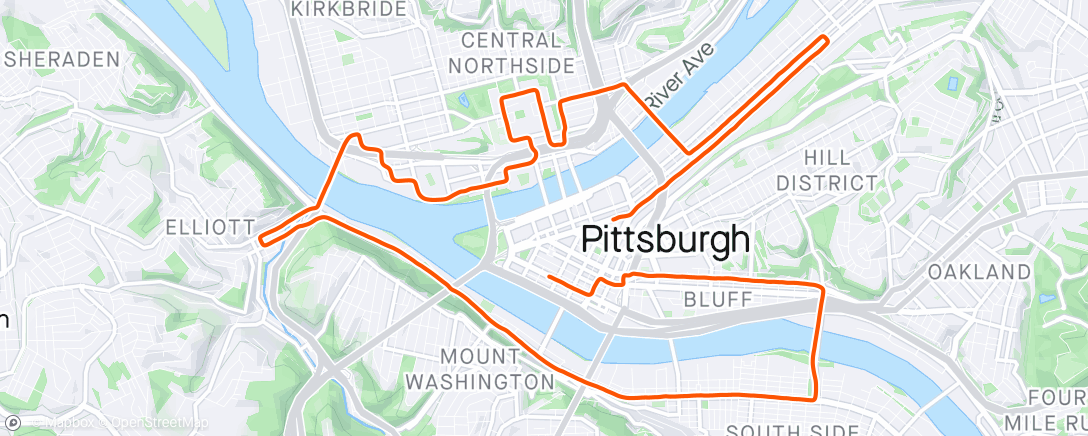 Map of the activity, PGH 1/2 Marathon