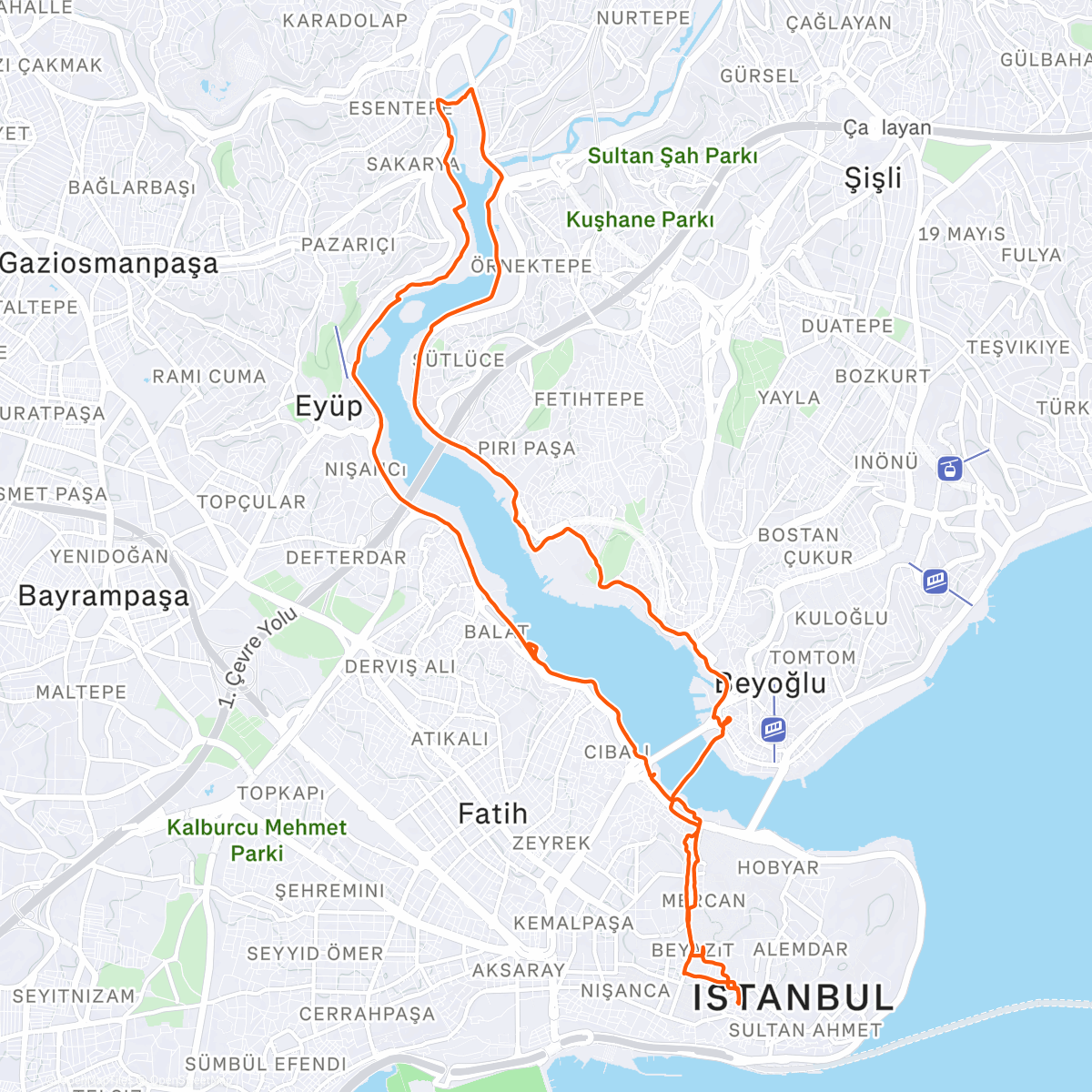 Map of the activity, Golden Horn, Istanbul