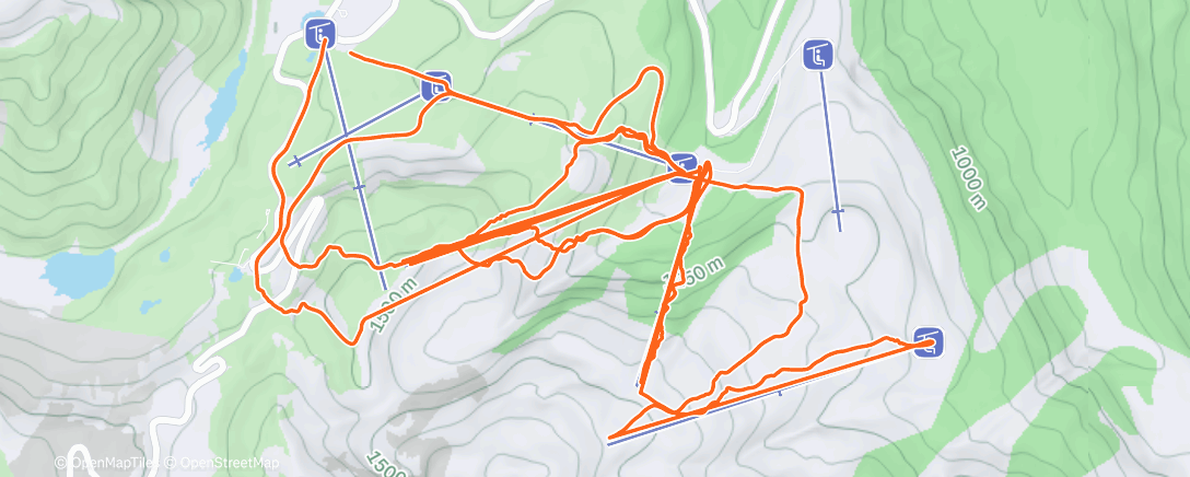 Map of the activity, Day 6 Mt. Baker Ski Area