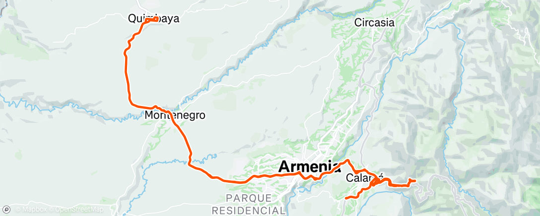 Map of the activity, Vuelta ciclista por la mañana