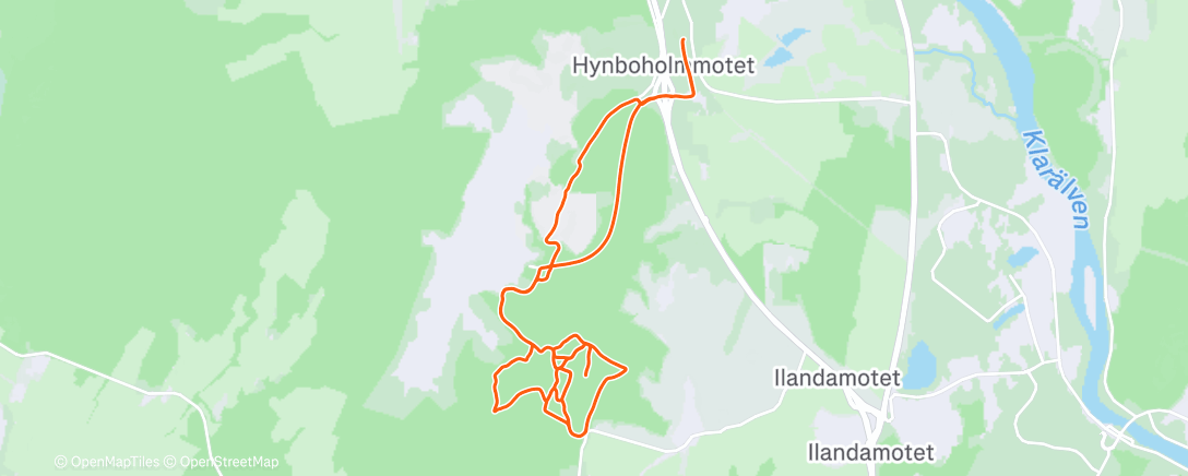 Map of the activity, Lunch Mountain Bike Ride