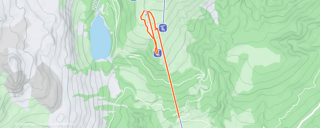 Map of the activity, Ski alpin dans l'après-midi
