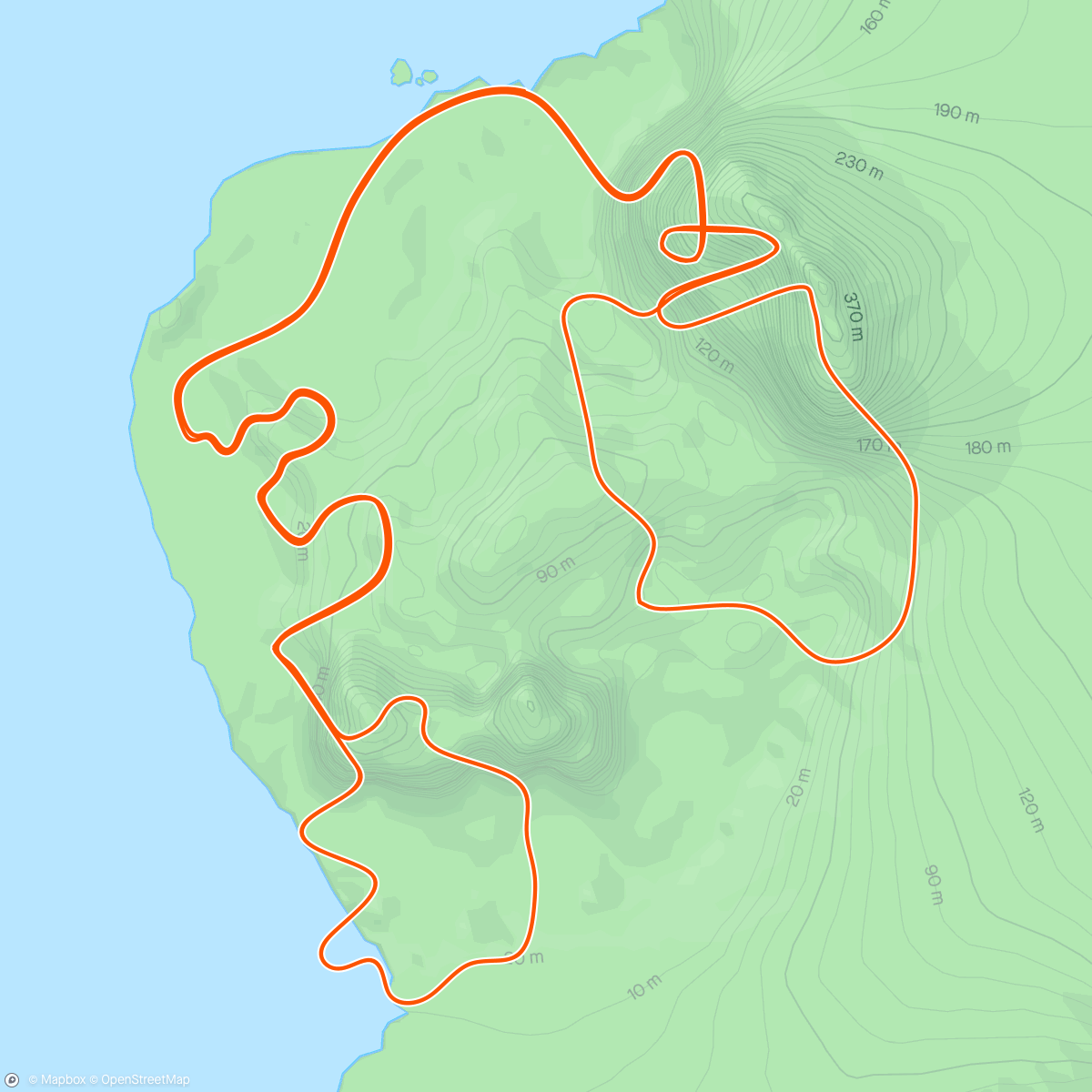 Map of the activity, Zwift - Baffling Beau in Watopia