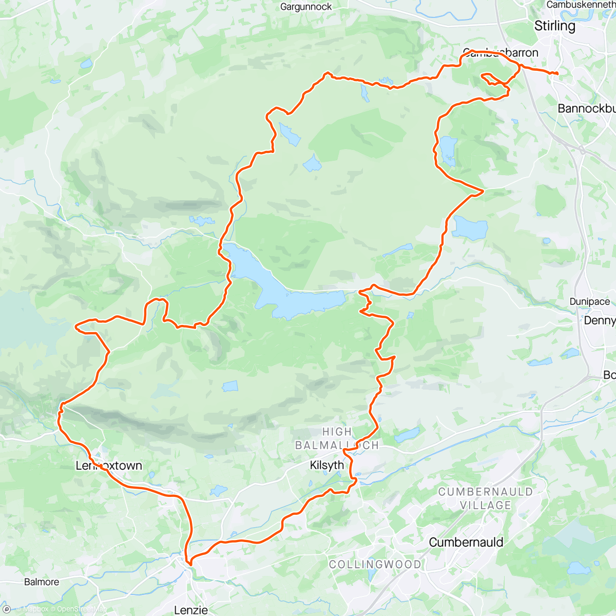 Mapa da atividade, Campsie trail tour
