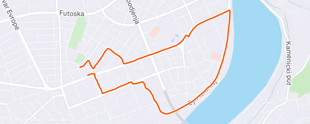 Map of the activity, Дневной забег