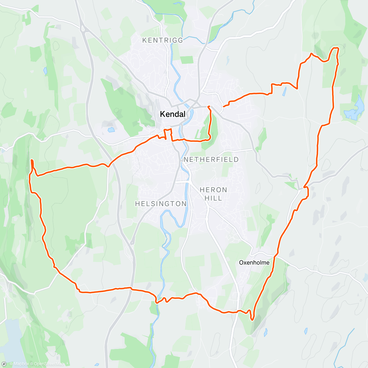 Map of the activity, Final Kendal Round for ’25