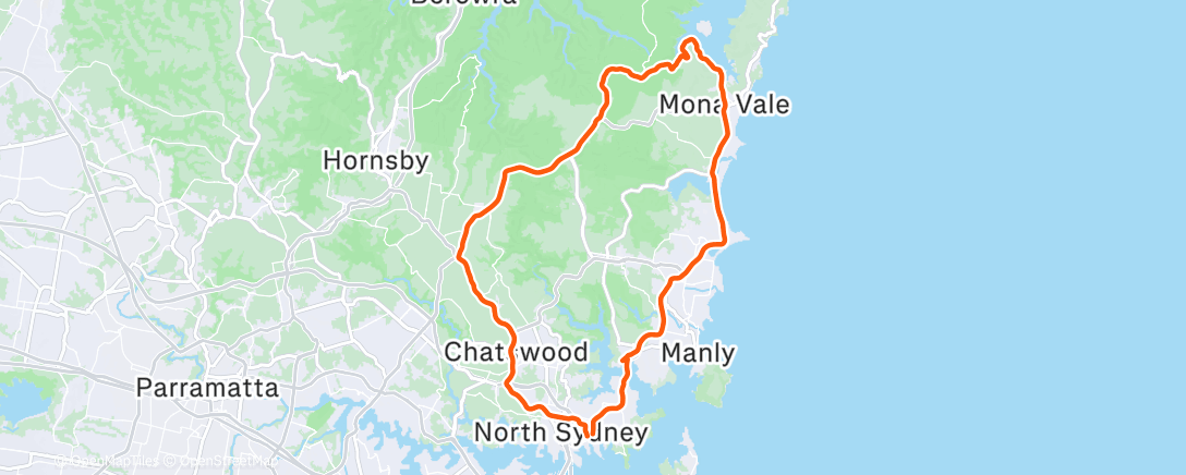 Map of the activity, Morning Ride