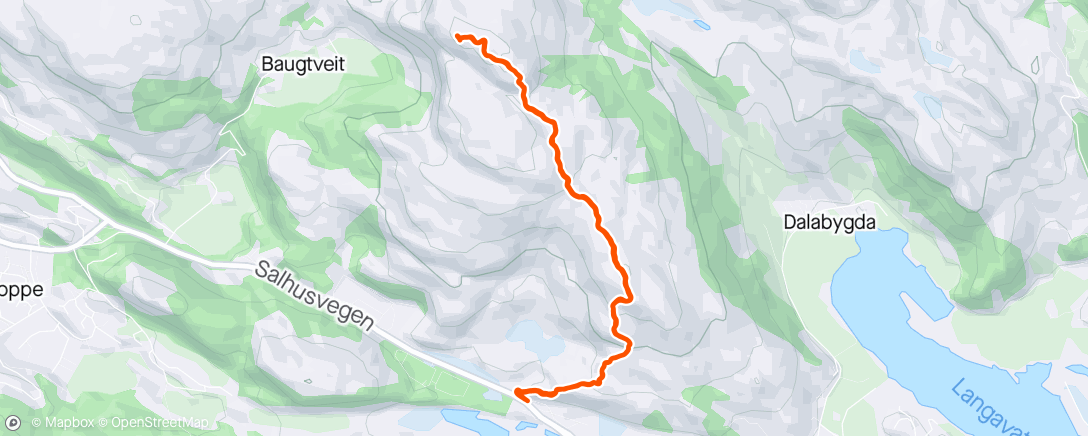 Map of the activity, Høgstefjellet