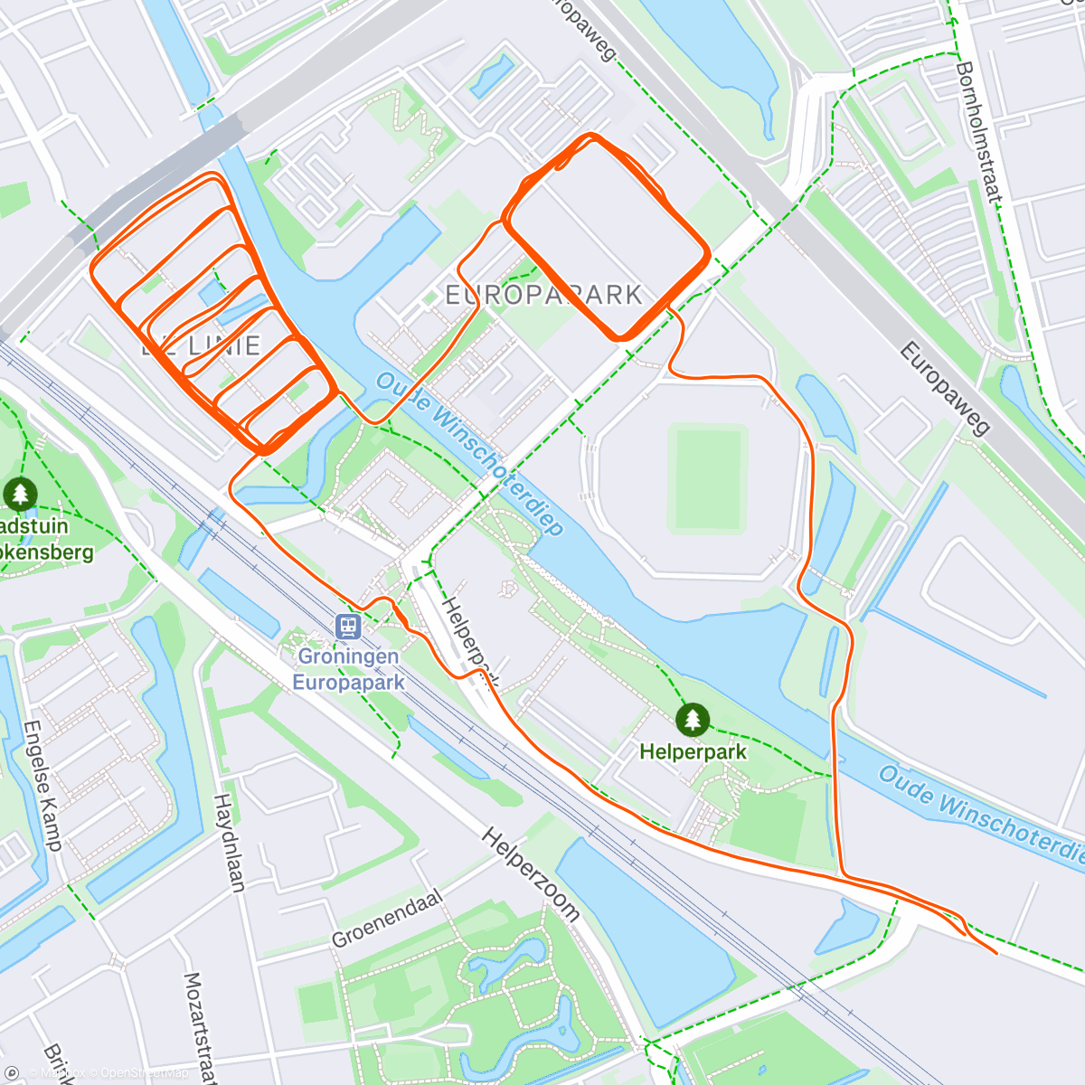 Map of the activity, JFk piramideloopjes