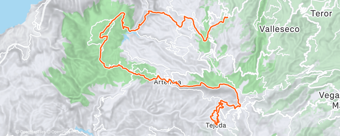 Map of the activity, Morning Trail Run