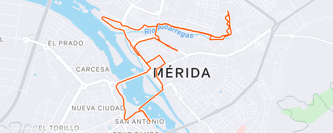 Карта физической активности (Carrera de mañana)