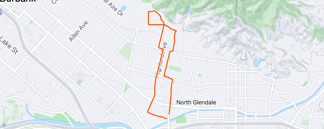 Map of the activity, Afternoon Walk