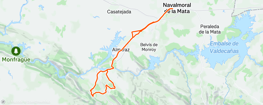 Map of the activity, Afternoon Ride