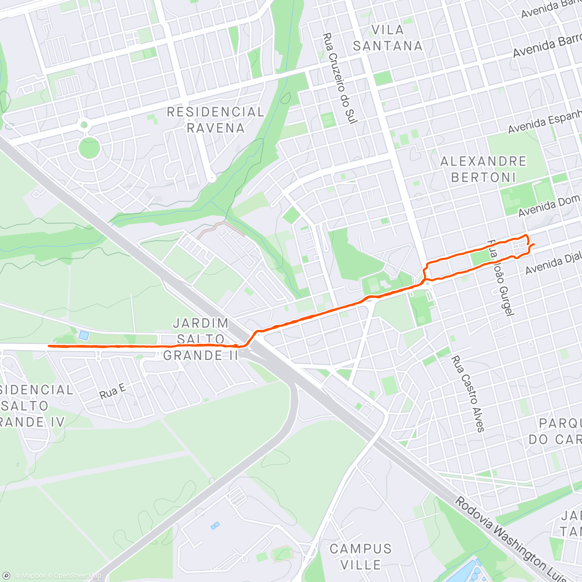 Map of the activity, Caminhada 👠 Grande ❤️
