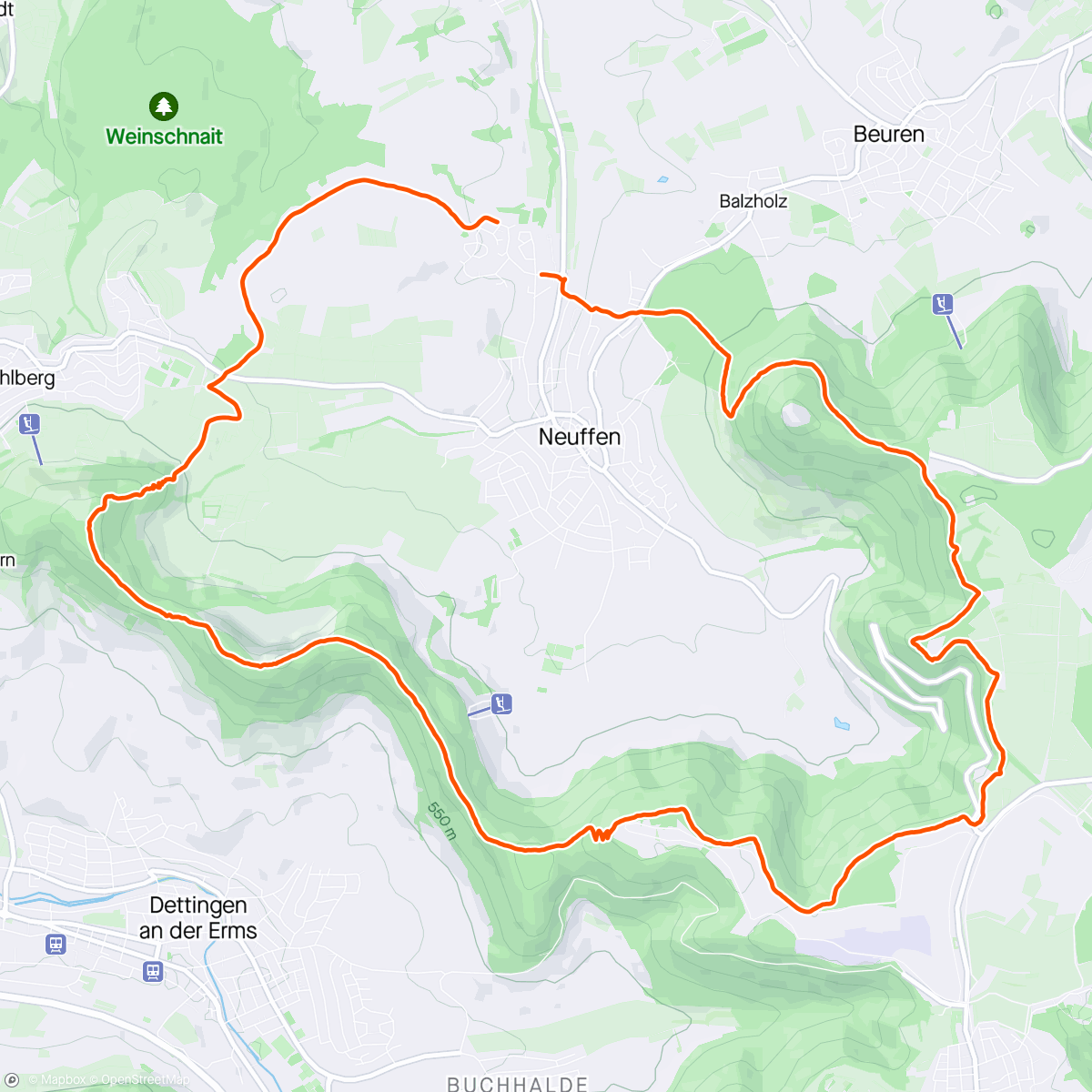 Map of the activity, Die Runde ums Haus