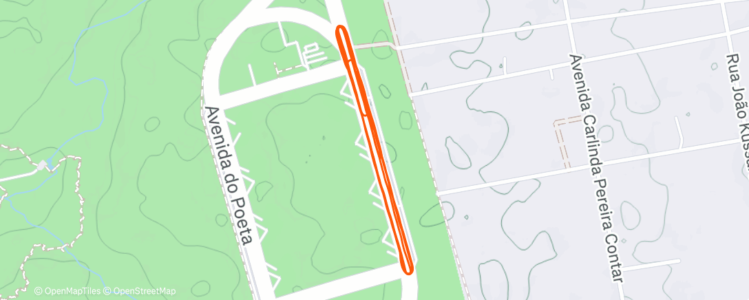 Map of the activity, Corrida matinal