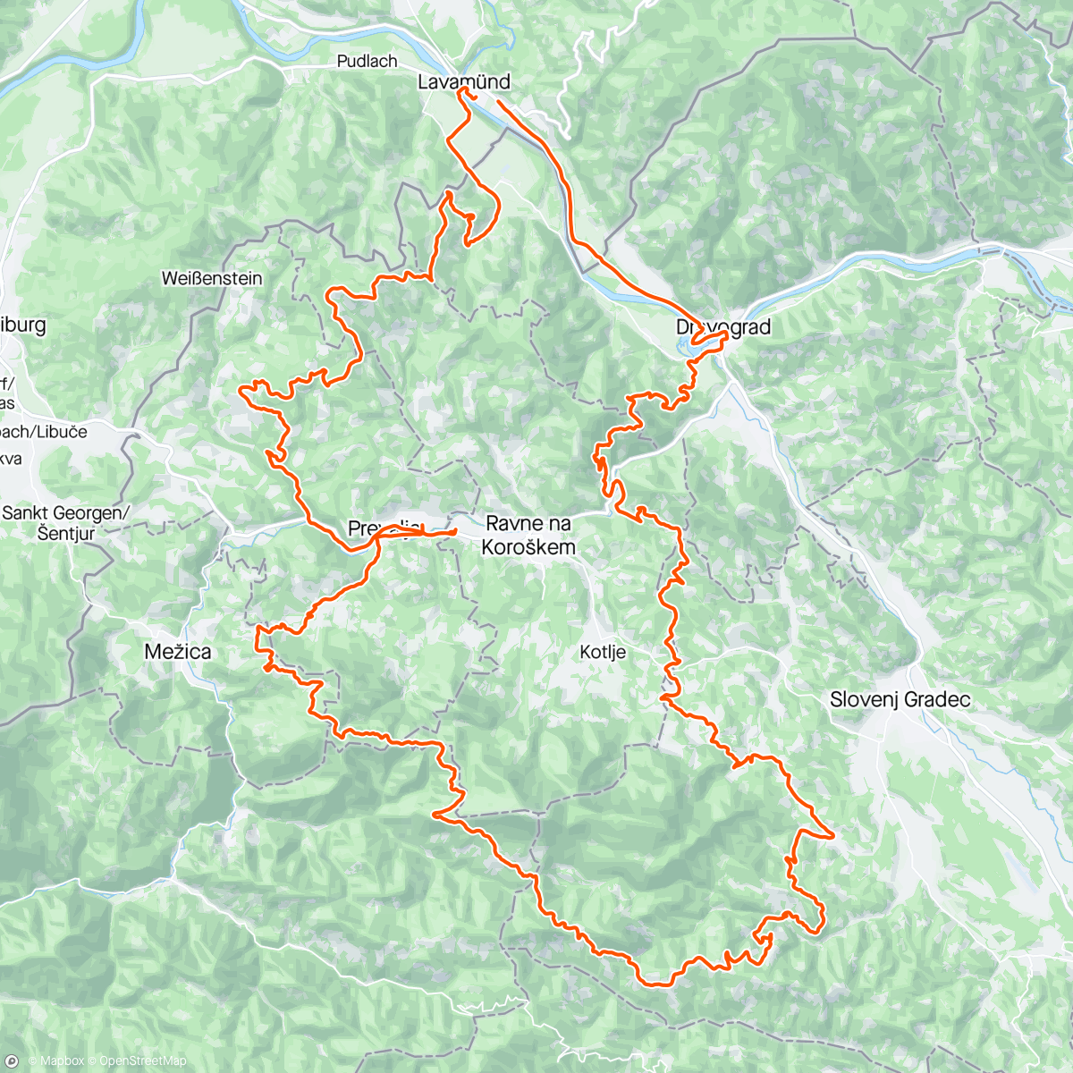 Mapa de la actividad, Koroška 💚
