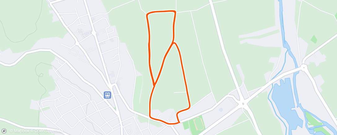 Map of the activity, Course à pied en soirée