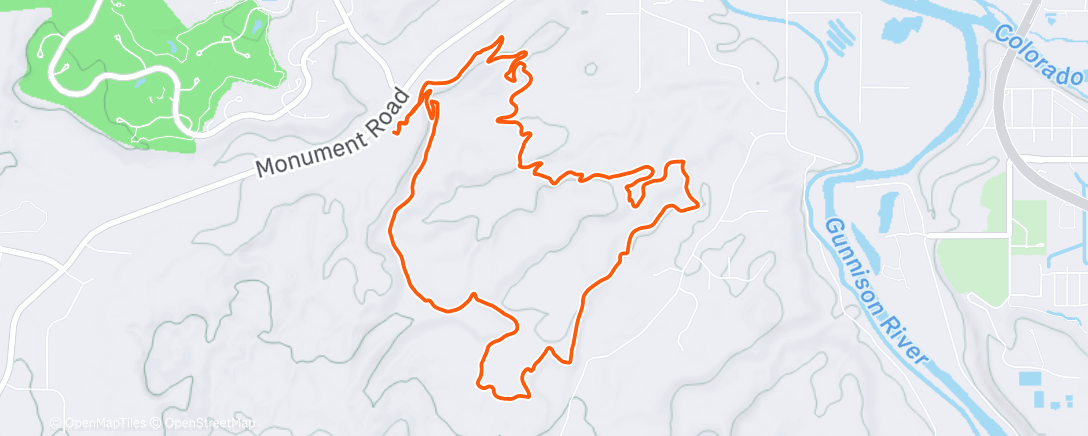 Map of the activity, Lunch Run