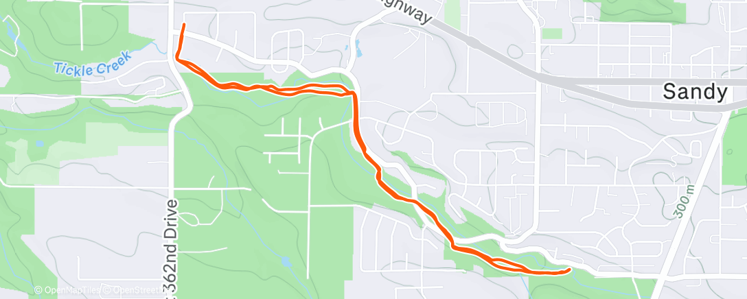 Map of the activity, Morning Run