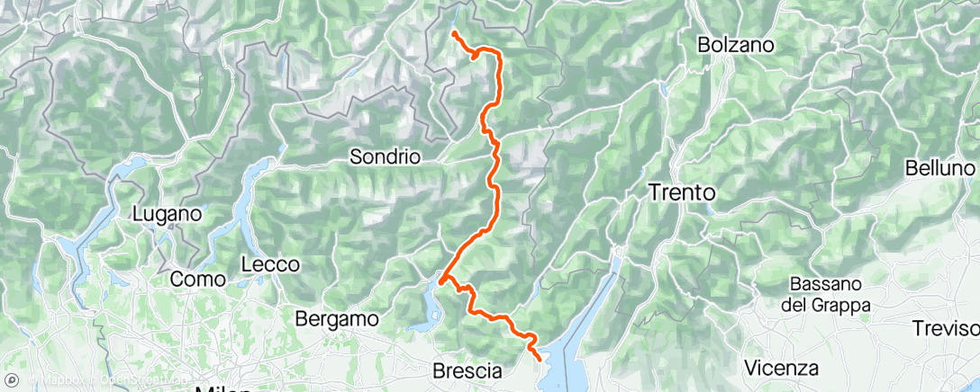 Map of the activity, Giro d'Italia: Stage 15