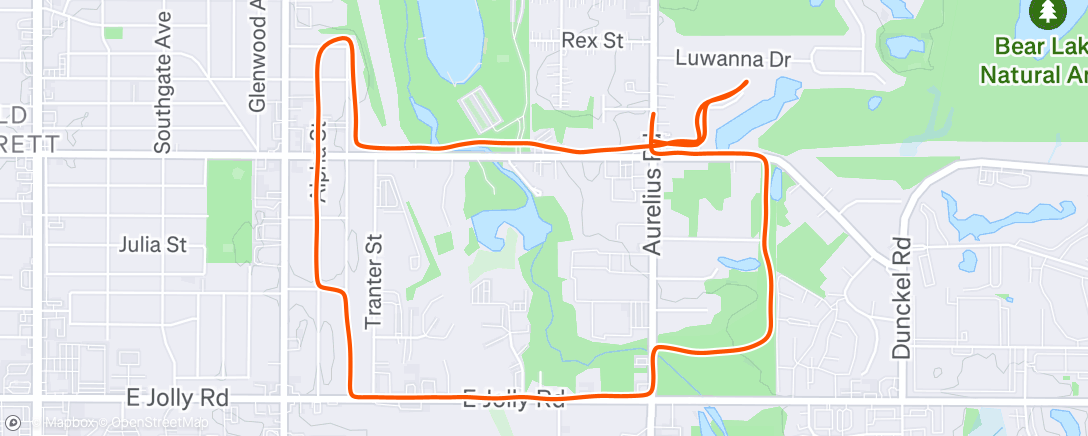 Map of the activity, Morning Run