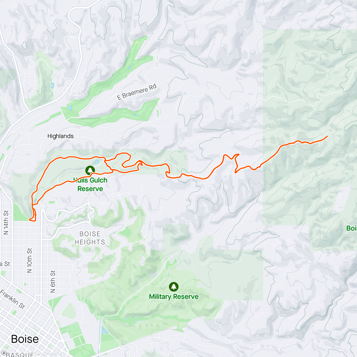 Map of the activity, The “Juno is a great trail dog” ride