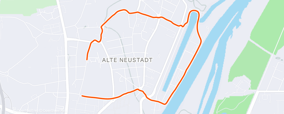 Map of the activity, Lauf am Morgen